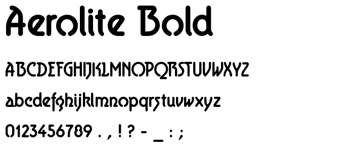 Aerolite Bold font